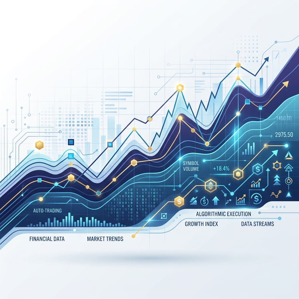 Abstract representation of fintech data streams