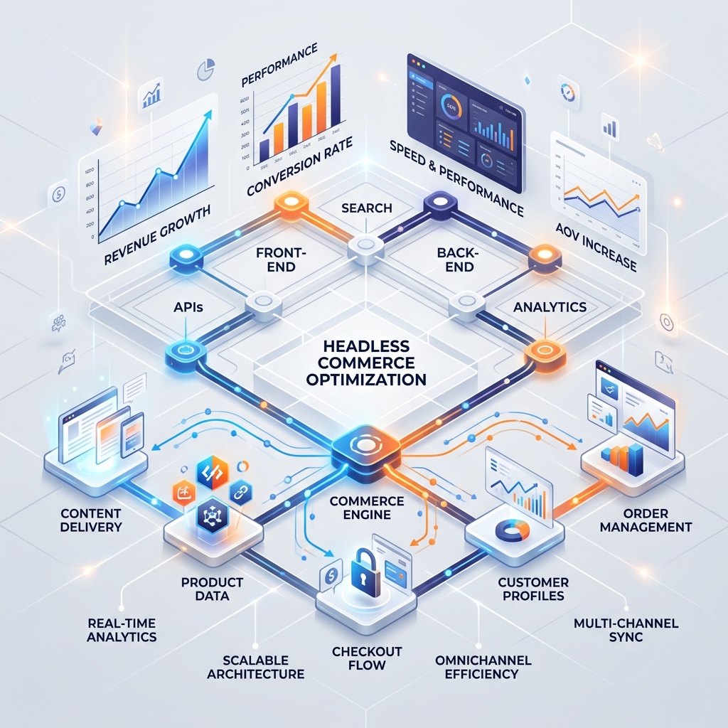 Abstract representation of retail e-commerce flow